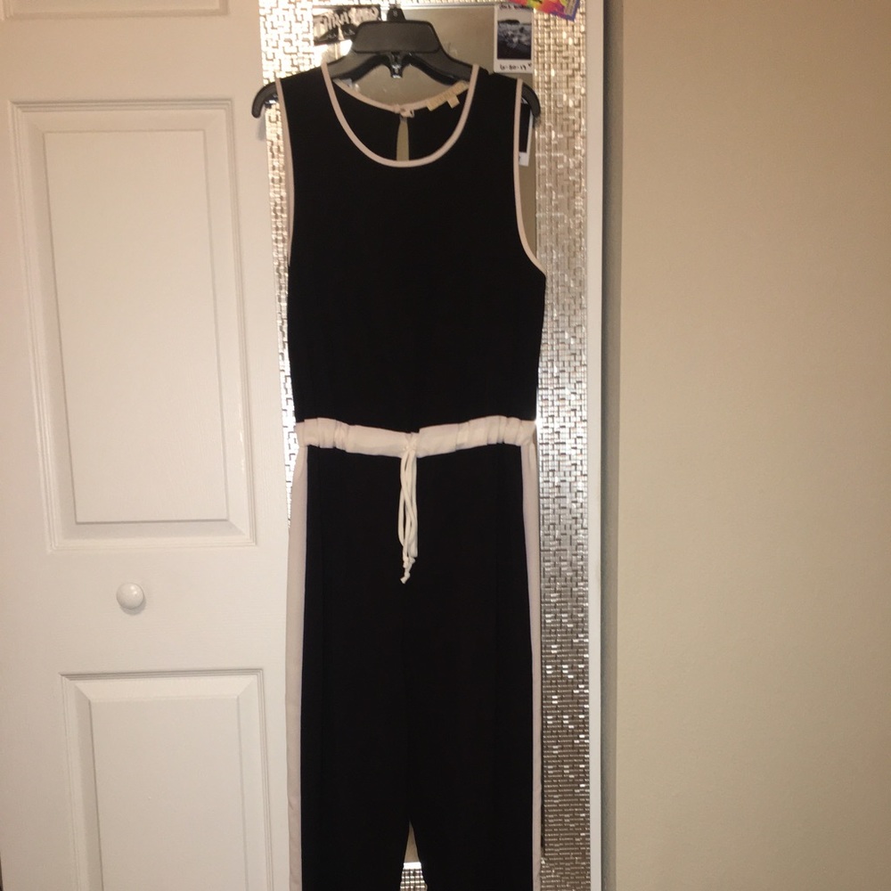 black and white jumpsuit